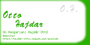 otto hajdar business card
